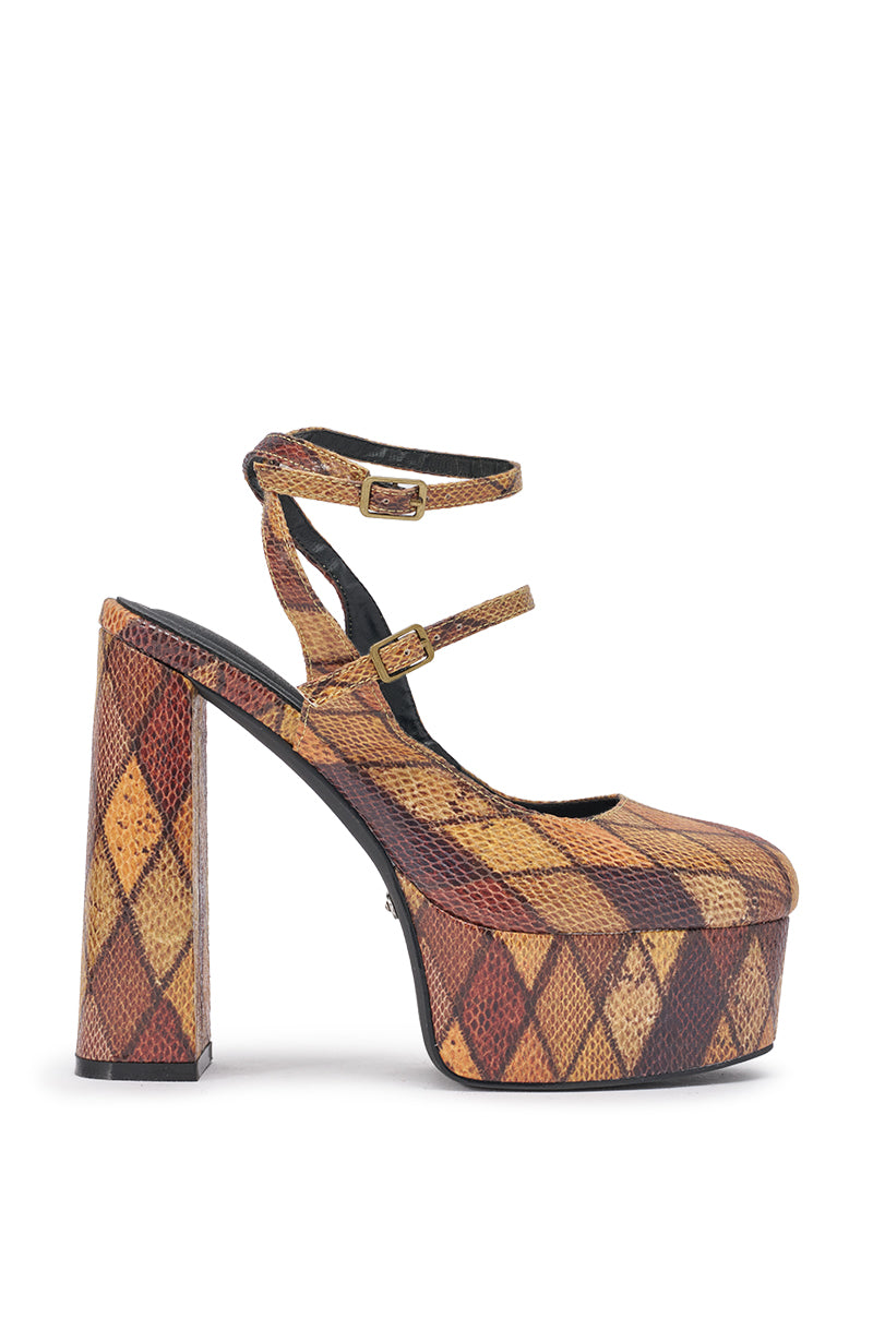 AZALEA WANG JULIARA MULTI PATTERNED PLATFORM PUMP