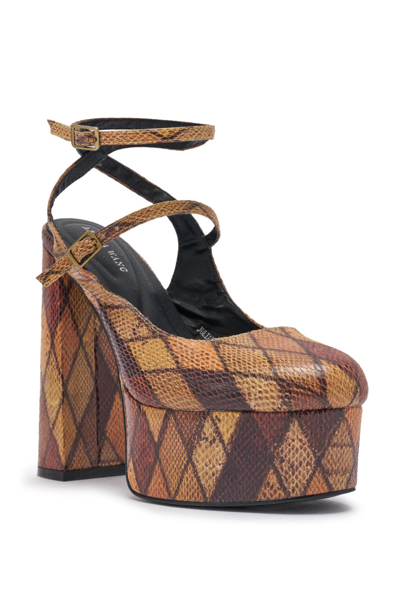 AZALEA WANG JULIARA MULTI PATTERNED PLATFORM PUMP