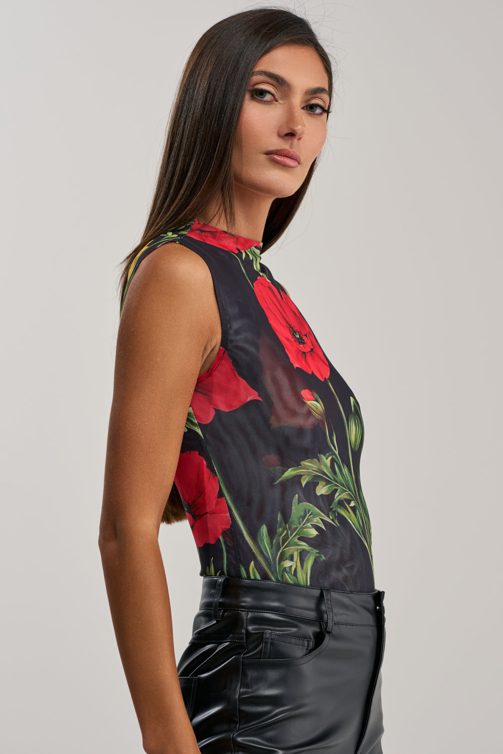 BELLADONNA SLEEVELESS MESH BODYSUIT