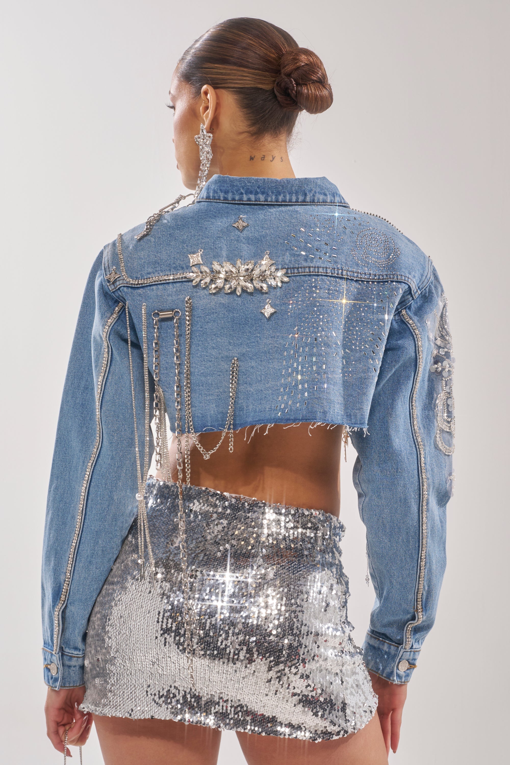 PIPER EMBELLISHED DENIM JACKET