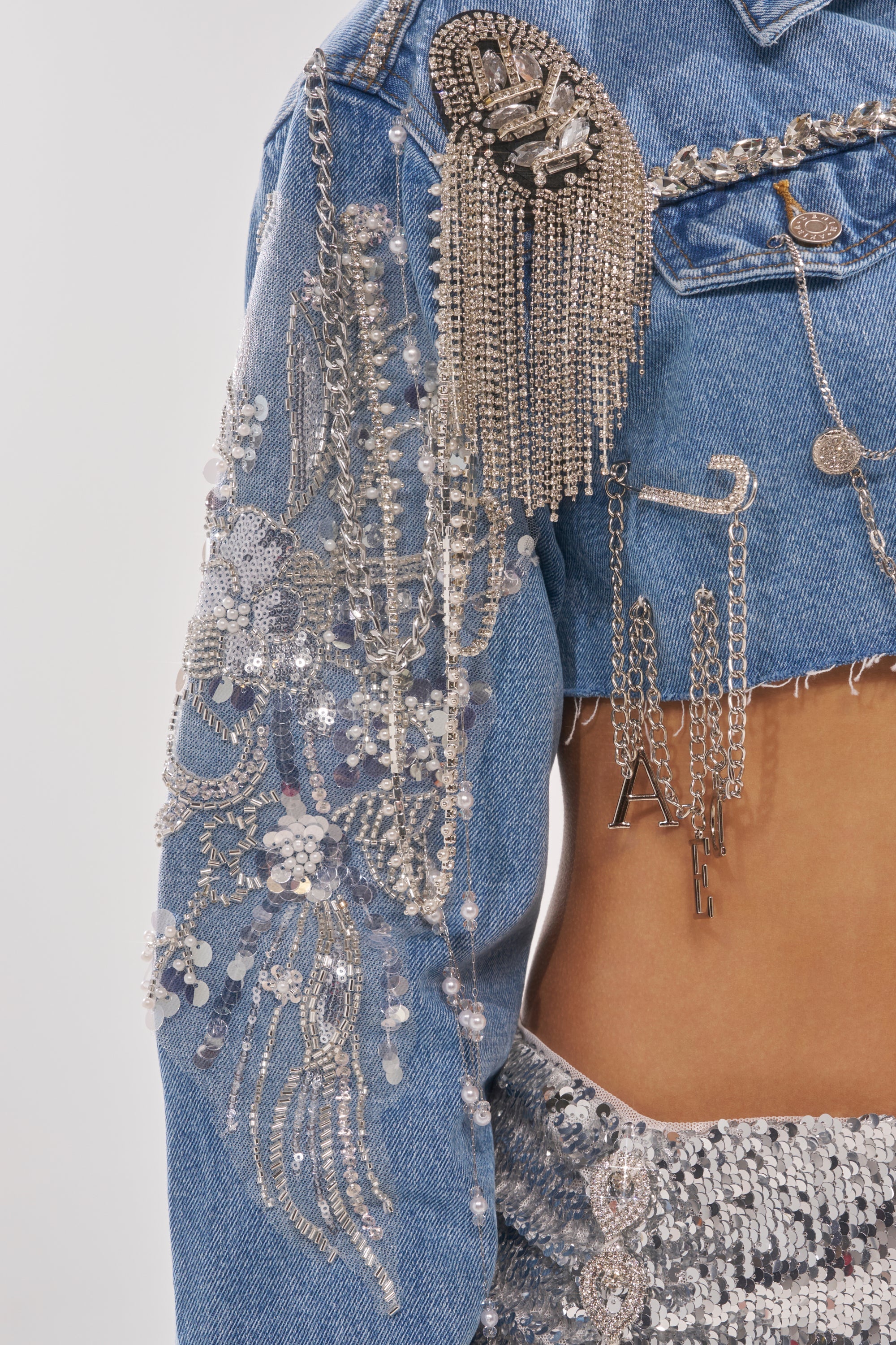 PIPER EMBELLISHED DENIM JACKET