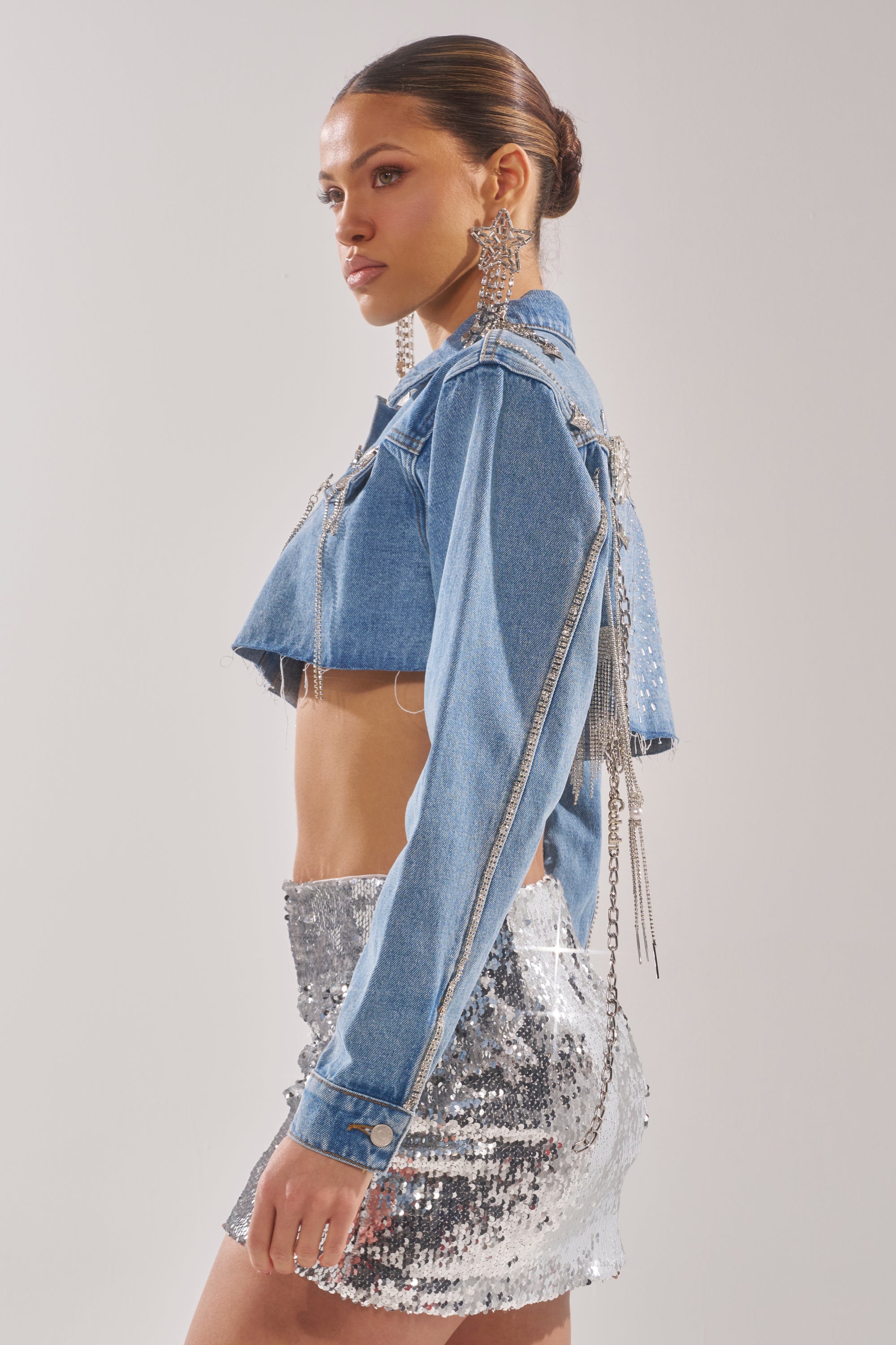 PIPER EMBELLISHED DENIM JACKET