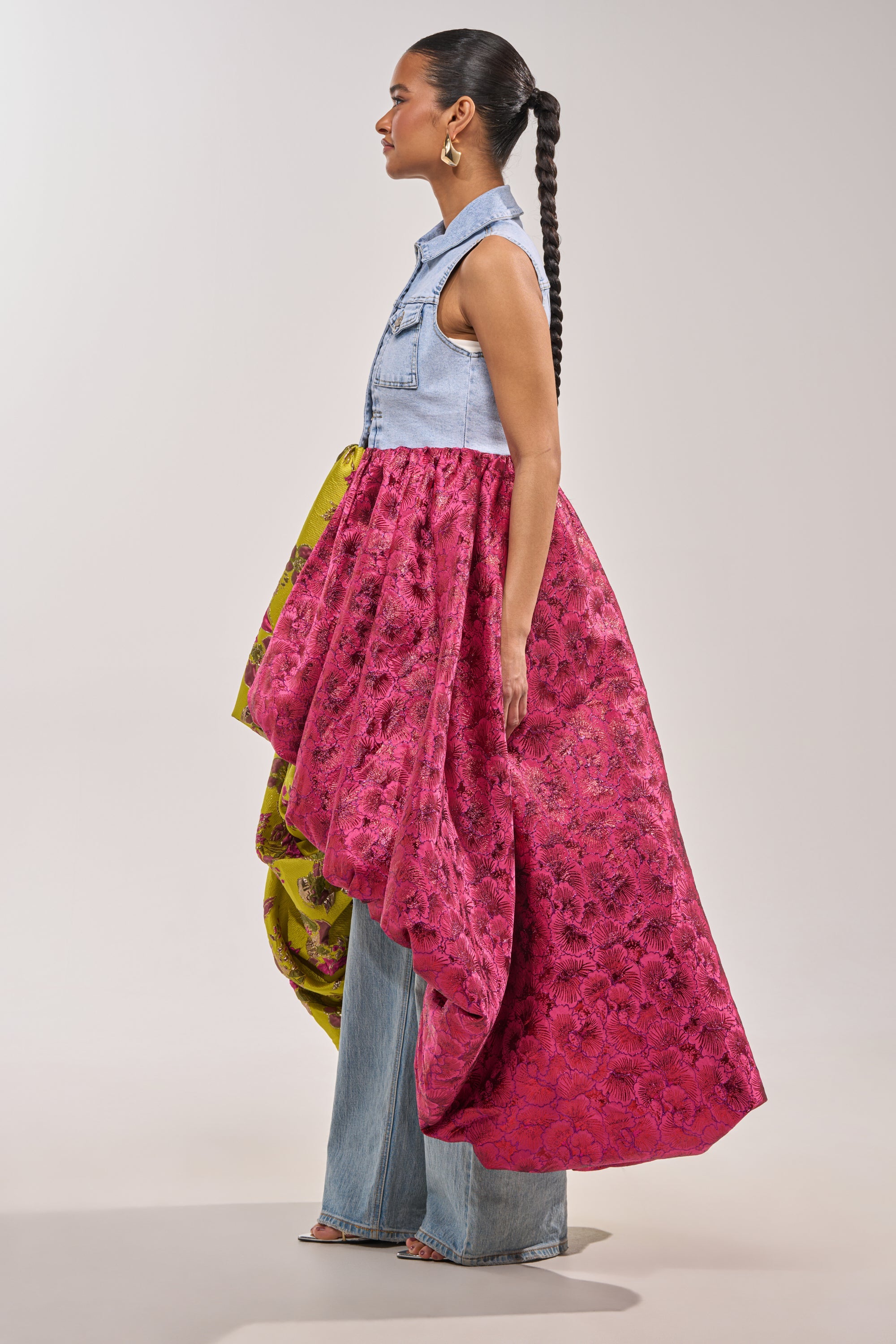 ON THE HIGH LOW DENIM VEST