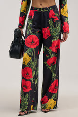 WILDFLOWER SATIN TROUSER