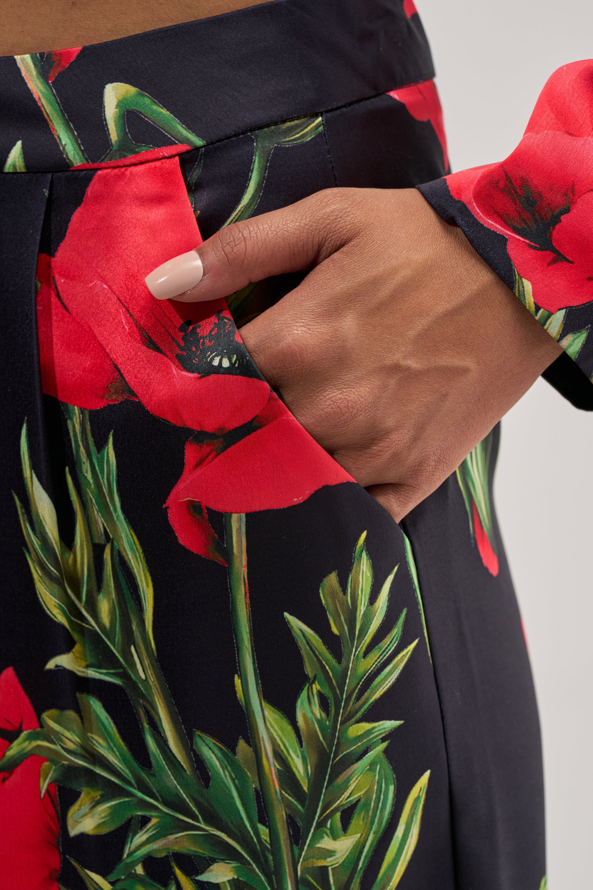 WILDFLOWER SATIN TROUSER