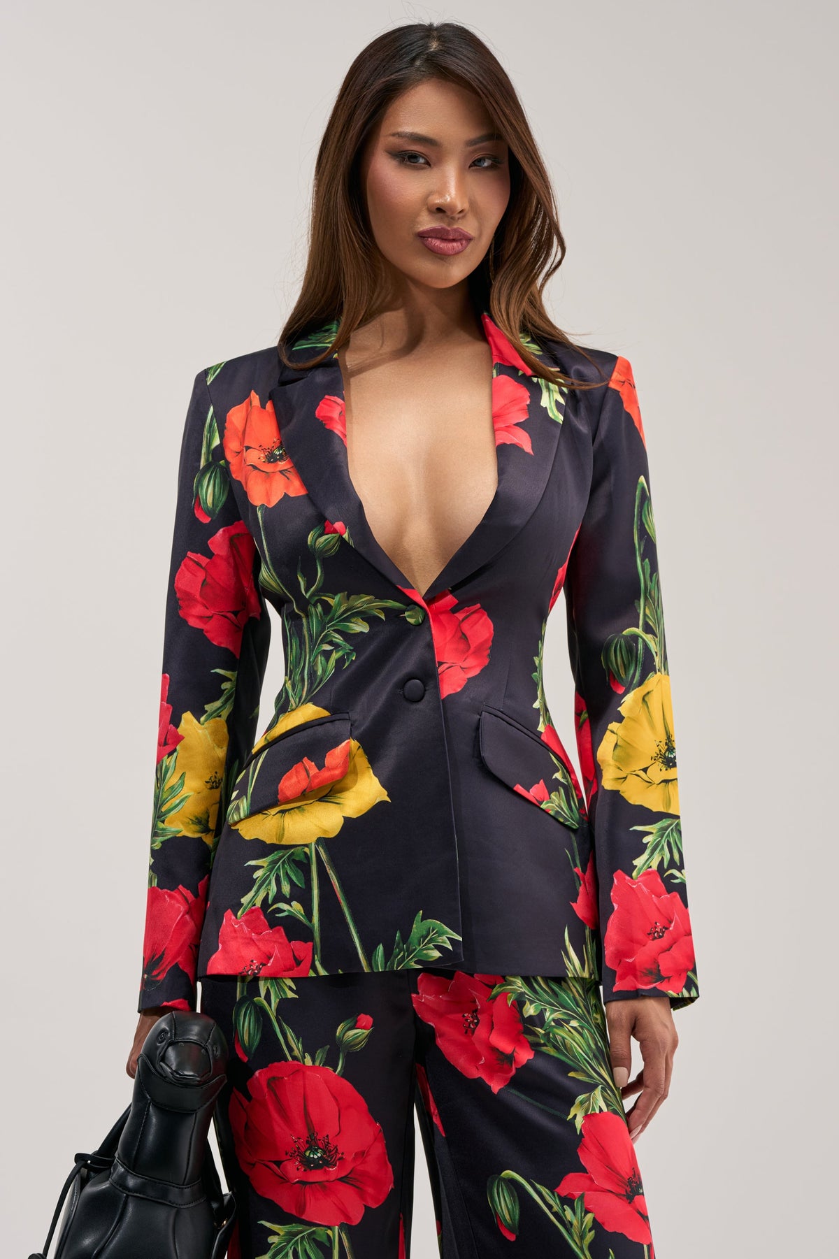 WILDFLOWER SATIN BLAZER