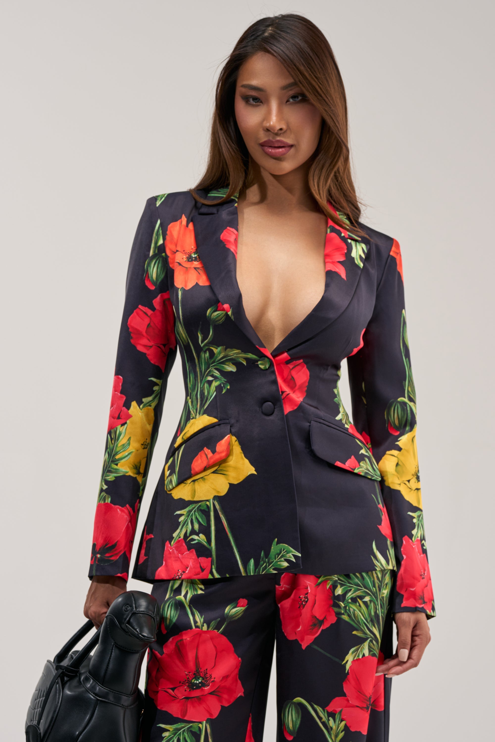 WILDFLOWER SATIN BLAZER