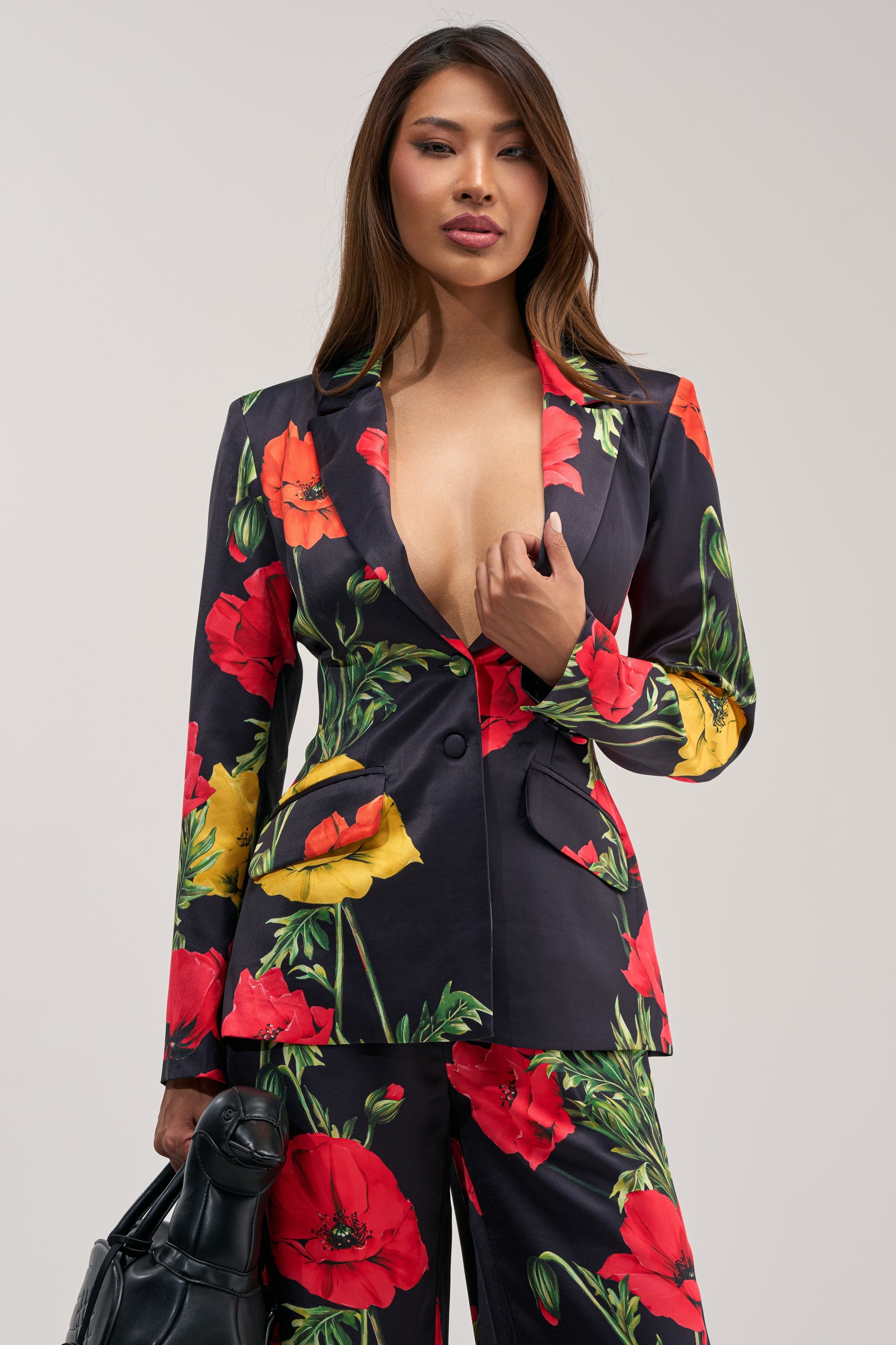 WILDFLOWER SATIN BLAZER