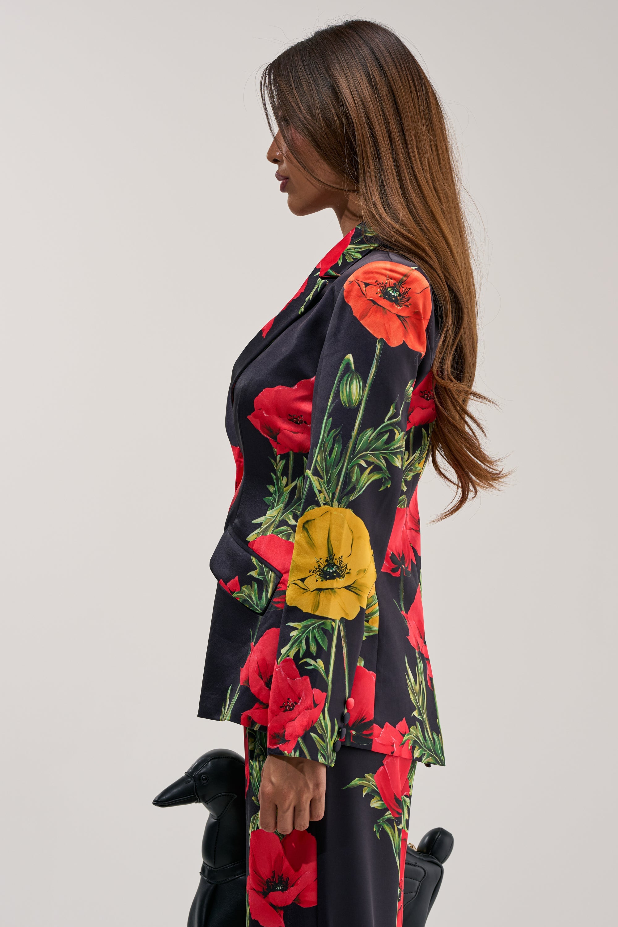 WILDFLOWER SATIN BLAZER