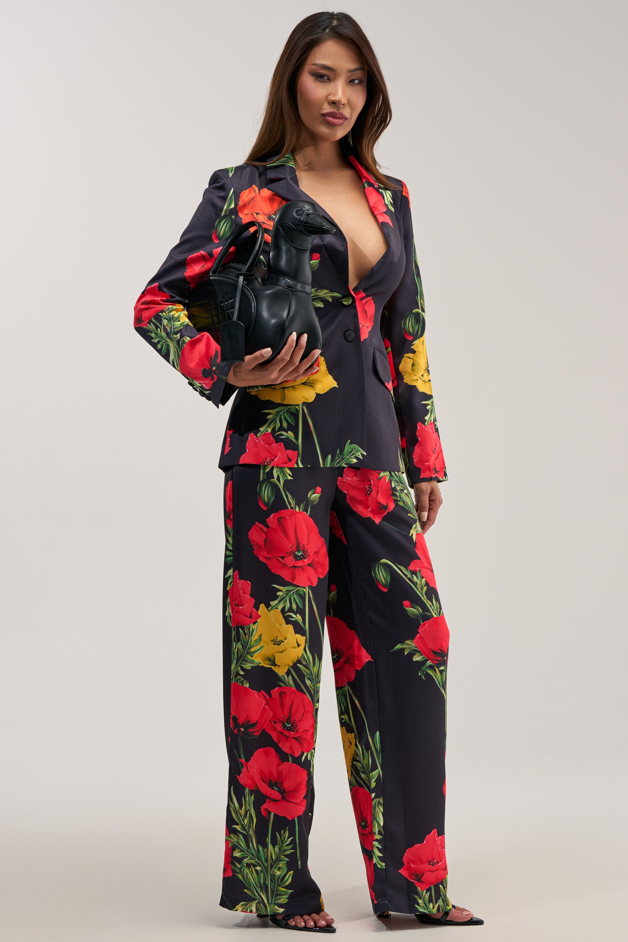WILDFLOWER SATIN BLAZER