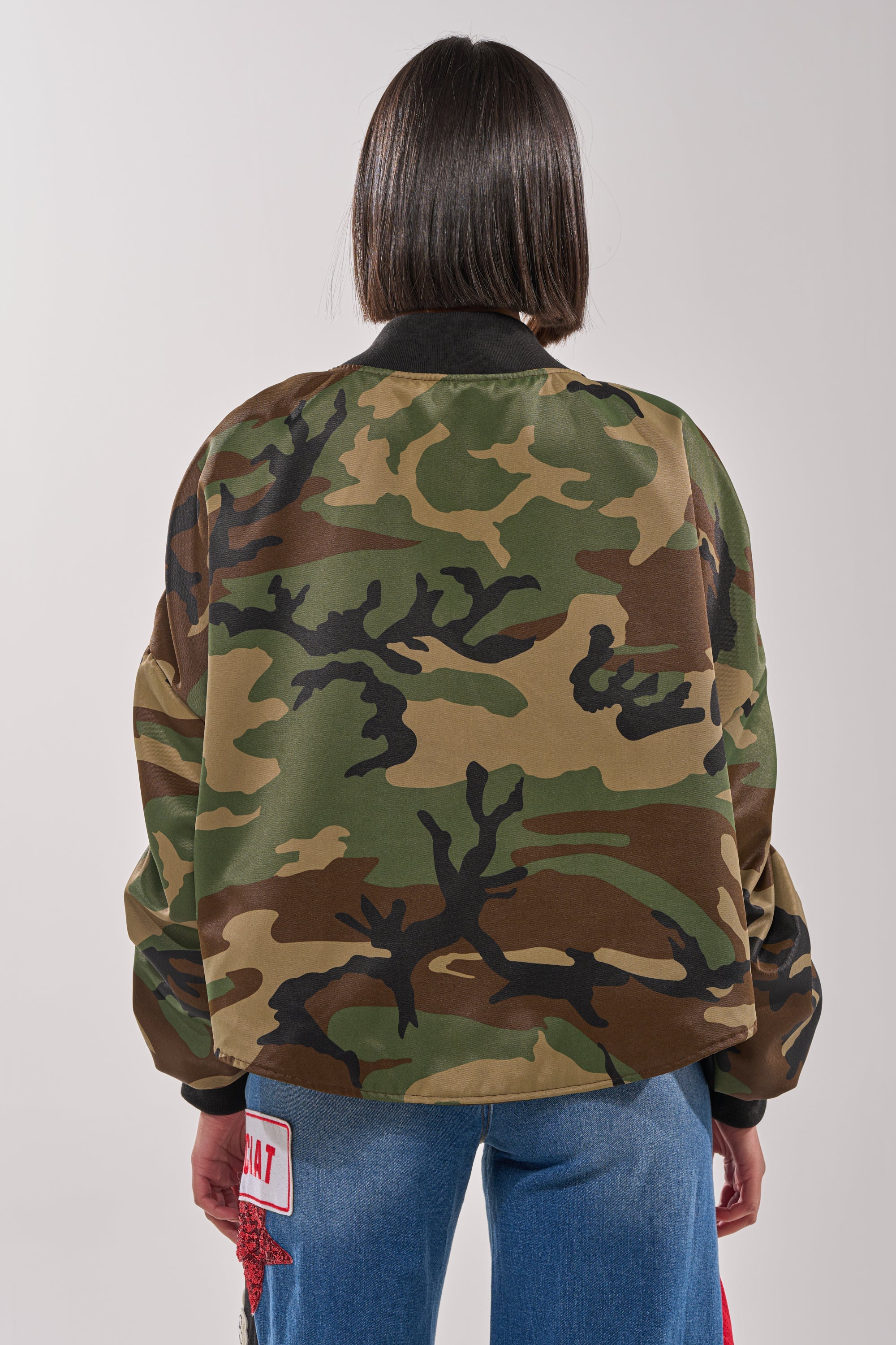 ON THE RUN CAMO BOMBER