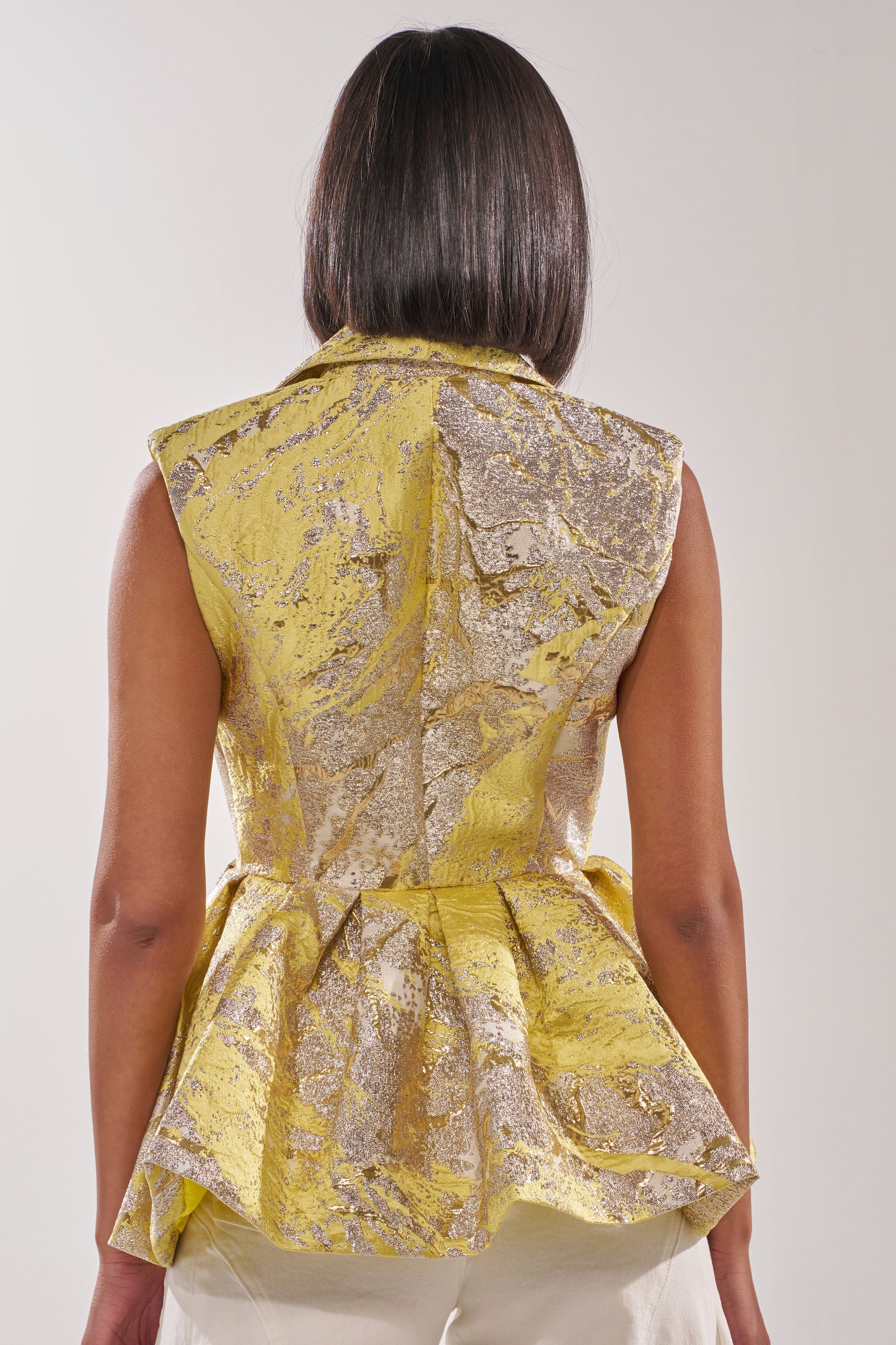 NAOMI BLAZER VEST IN BROCADE