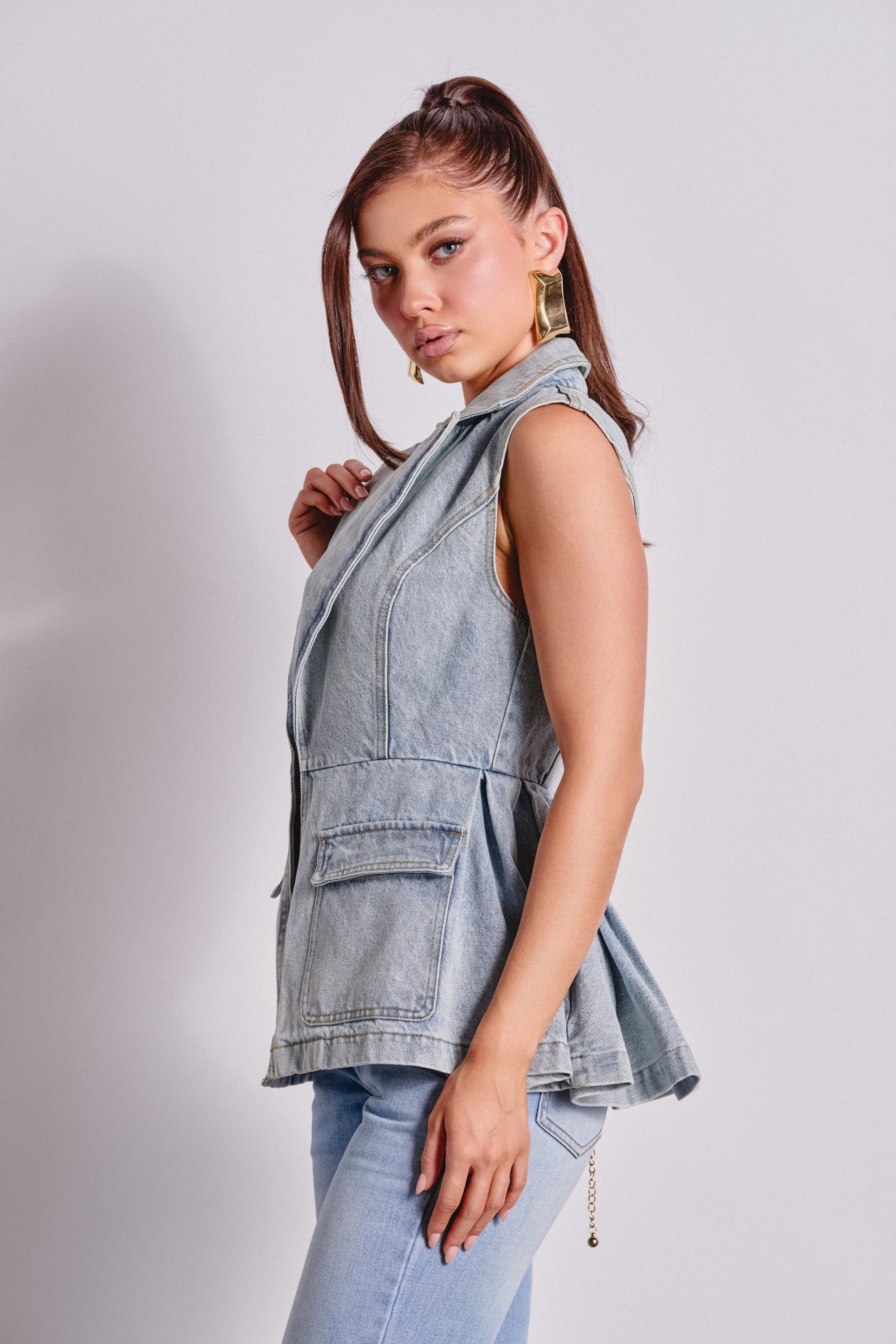 SCOUT DENIM BLAZER VEST
