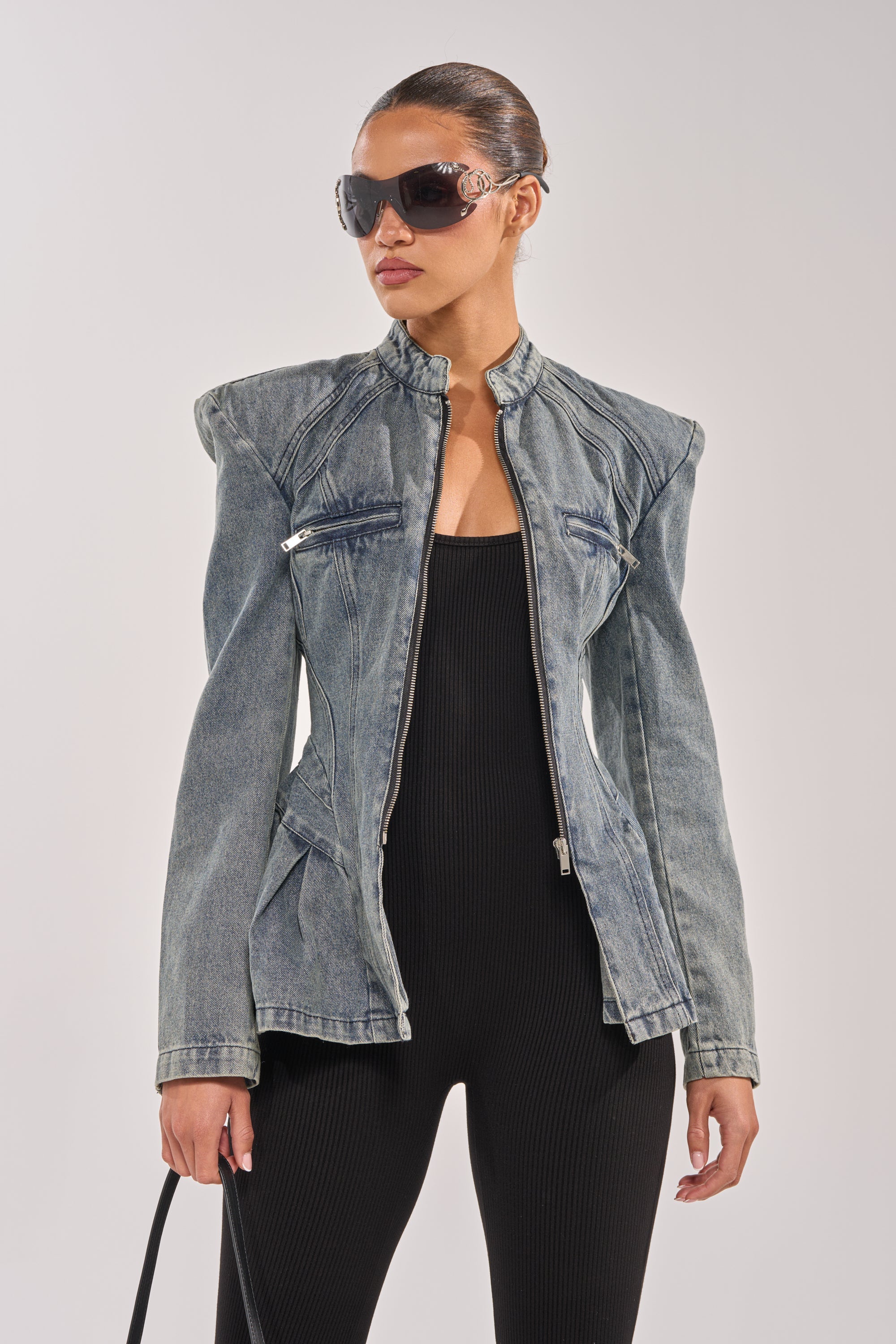 MALLORCA PEPLUM DENIM JACKET
