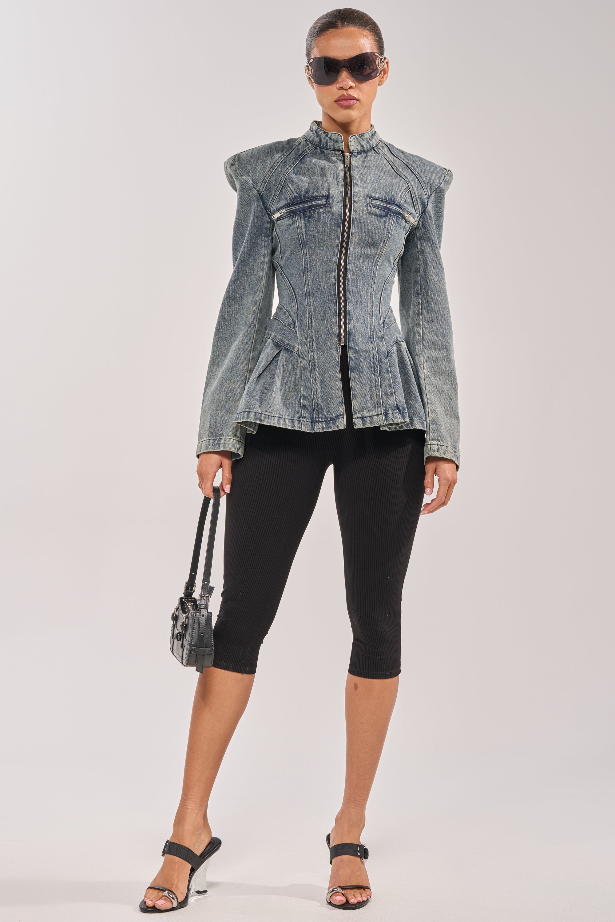 MALLORCA PEPLUM DENIM JACKET
