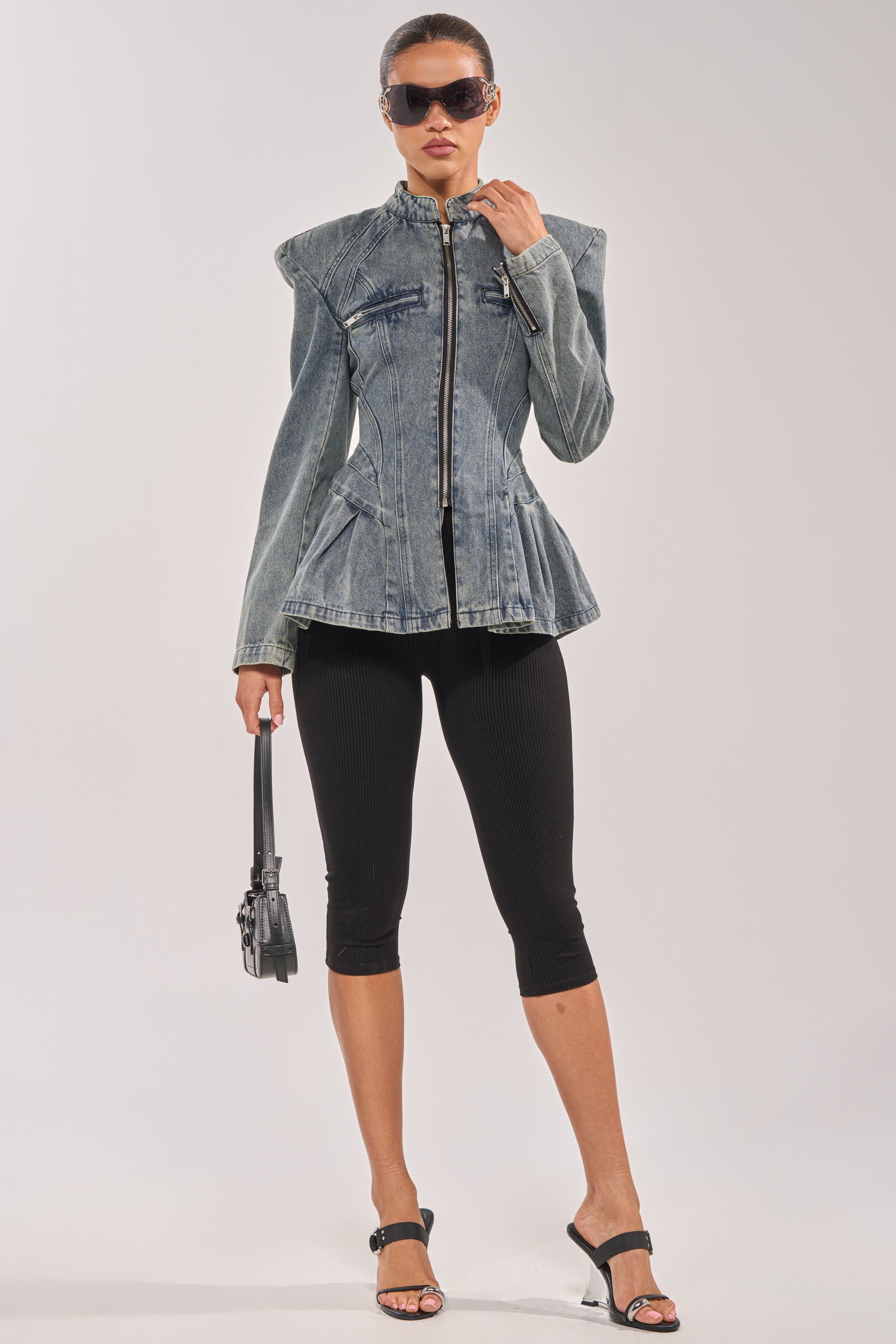 MALLORCA PEPLUM DENIM JACKET