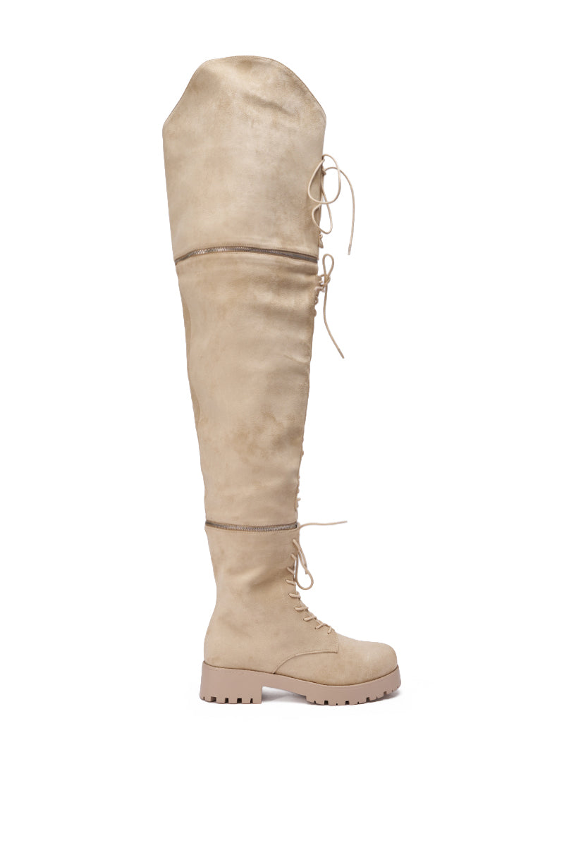 AKIRA GOLD KALLIN BEIGE CONVERTIBLE SHAFT HEIGHT BOOT