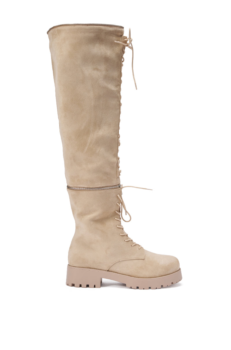 AKIRA GOLD KALLIN BEIGE CONVERTIBLE SHAFT HEIGHT BOOT