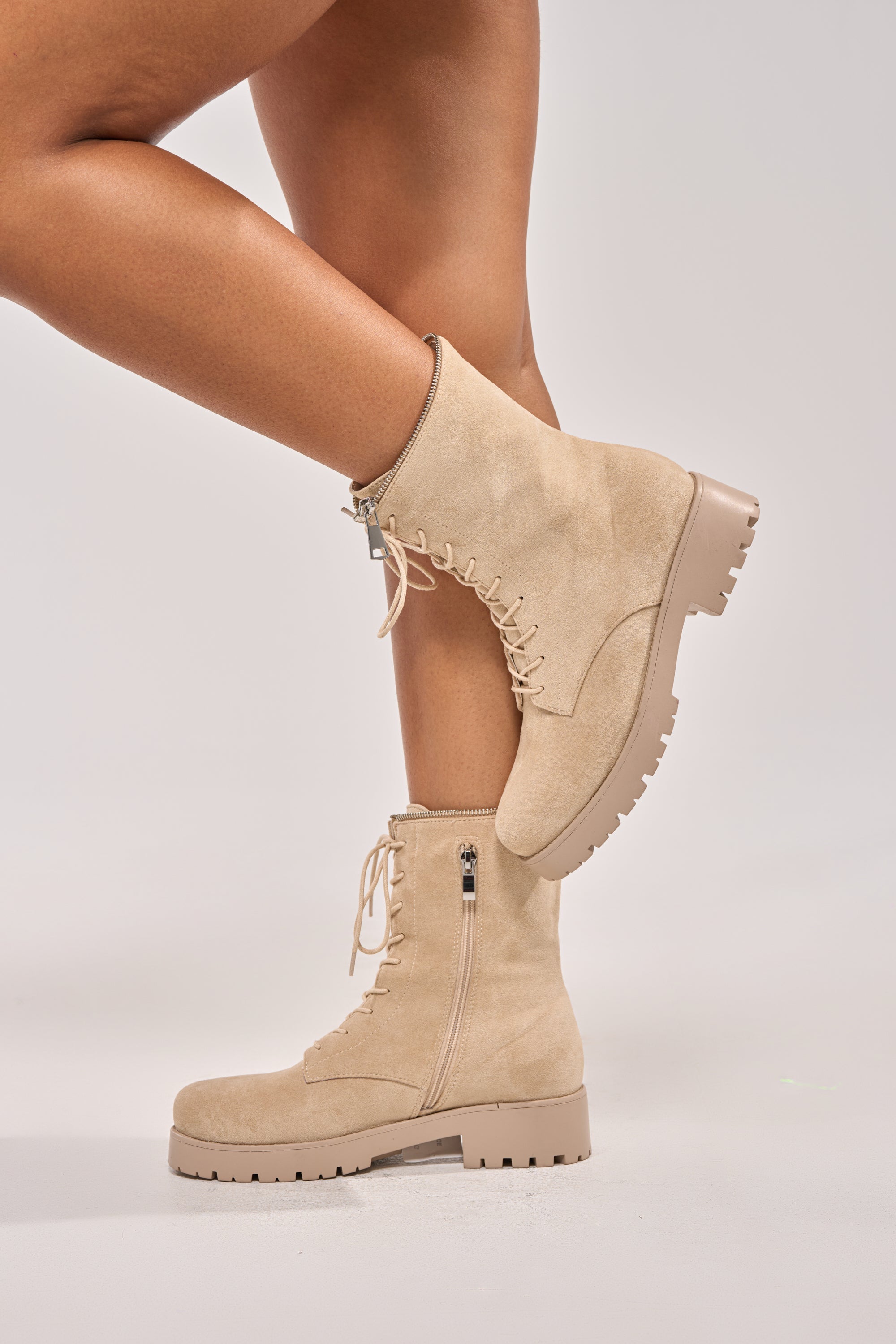 AKIRA GOLD KALLIN BEIGE CONVERTIBLE SHAFT HEIGHT BOOT