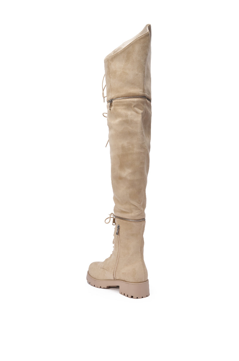 AKIRA GOLD KALLIN BEIGE CONVERTIBLE SHAFT HEIGHT BOOT