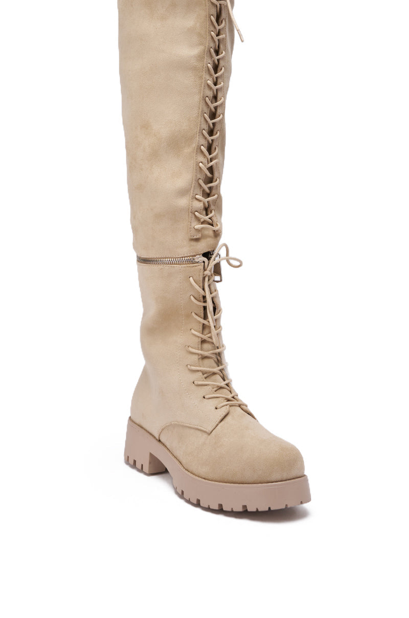 AKIRA GOLD KALLIN BEIGE CONVERTIBLE SHAFT HEIGHT BOOT