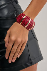 DISC BRACELET IN RED