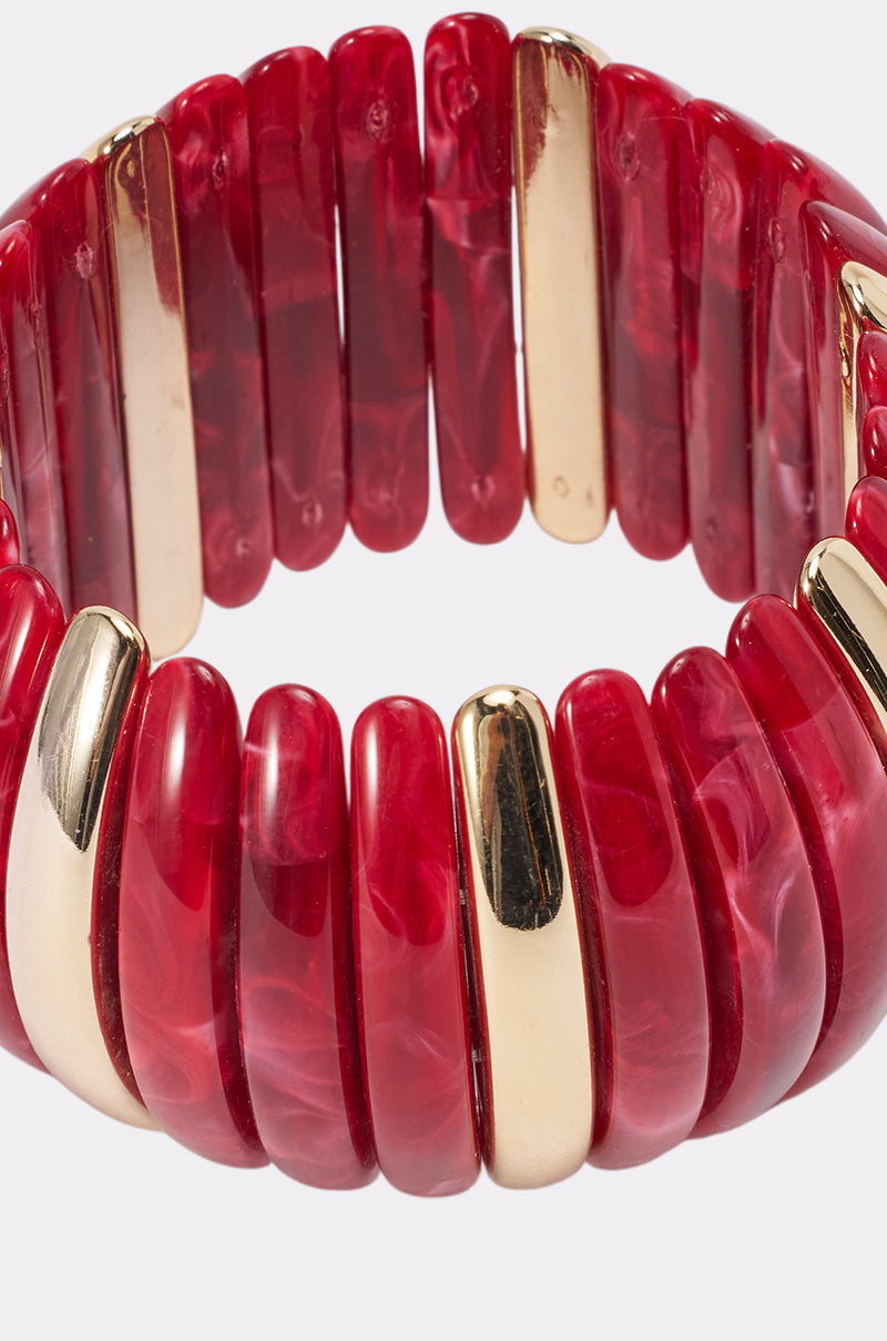 DISC BRACELET IN RED
