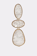 TRIPLE DROP EARRINGS IN WHITE