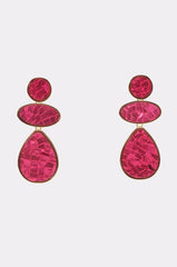 TRIPLE DROP EARRINGS IN PINK