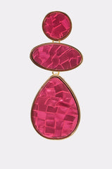 TRIPLE DROP EARRINGS IN PINK