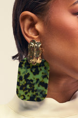 CAMO CRUSH RESIN EARRINGS