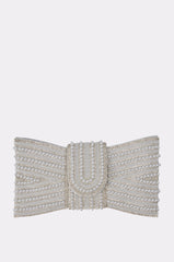 DRESSED TO IMPRESS PEARL BAG IN SILVER