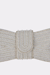 DRESSED TO IMPRESS PEARL BAG IN SILVER