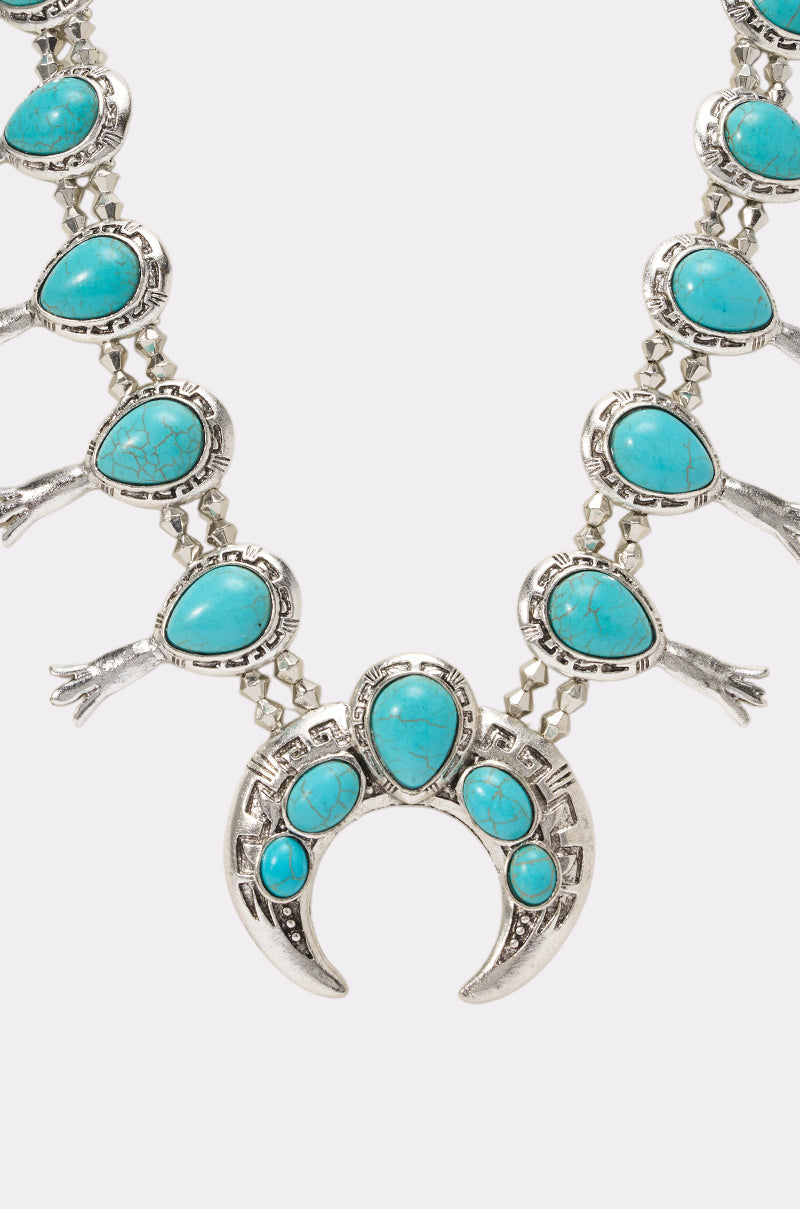 MALINA EMBELLISHED TURQUOISE NECKLACE SET