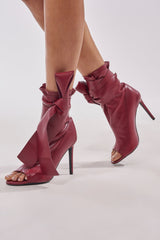 AZALEA WANG KLARICE BURGUNDY STILETTO BOOTIE