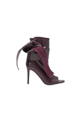 AZALEA WANG KLARICE PURPLE NOIR STILETTO BOOTIE