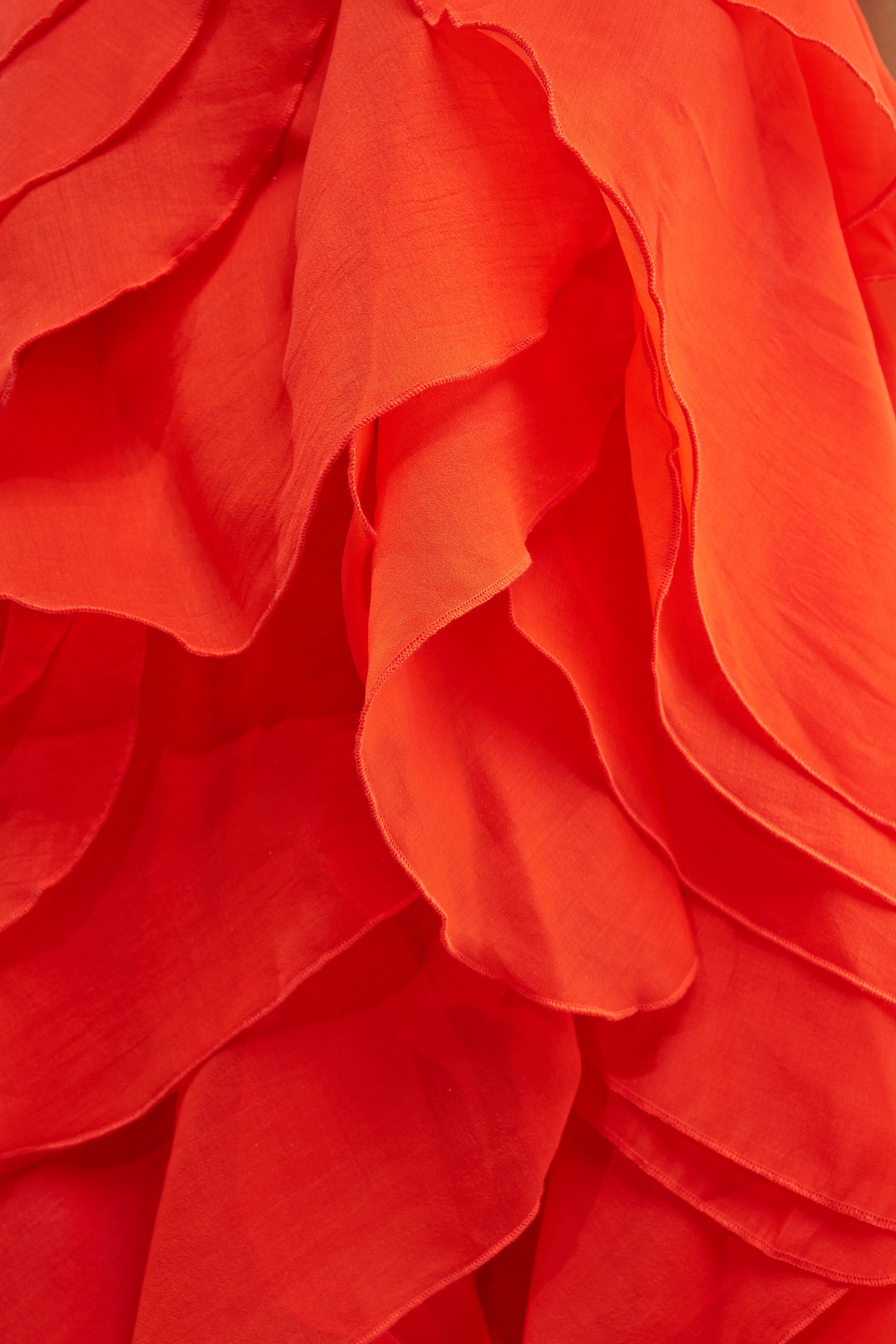 GOLDEN HOUR FLORAL CHIFFON MAXI DRESS IN ORANGE