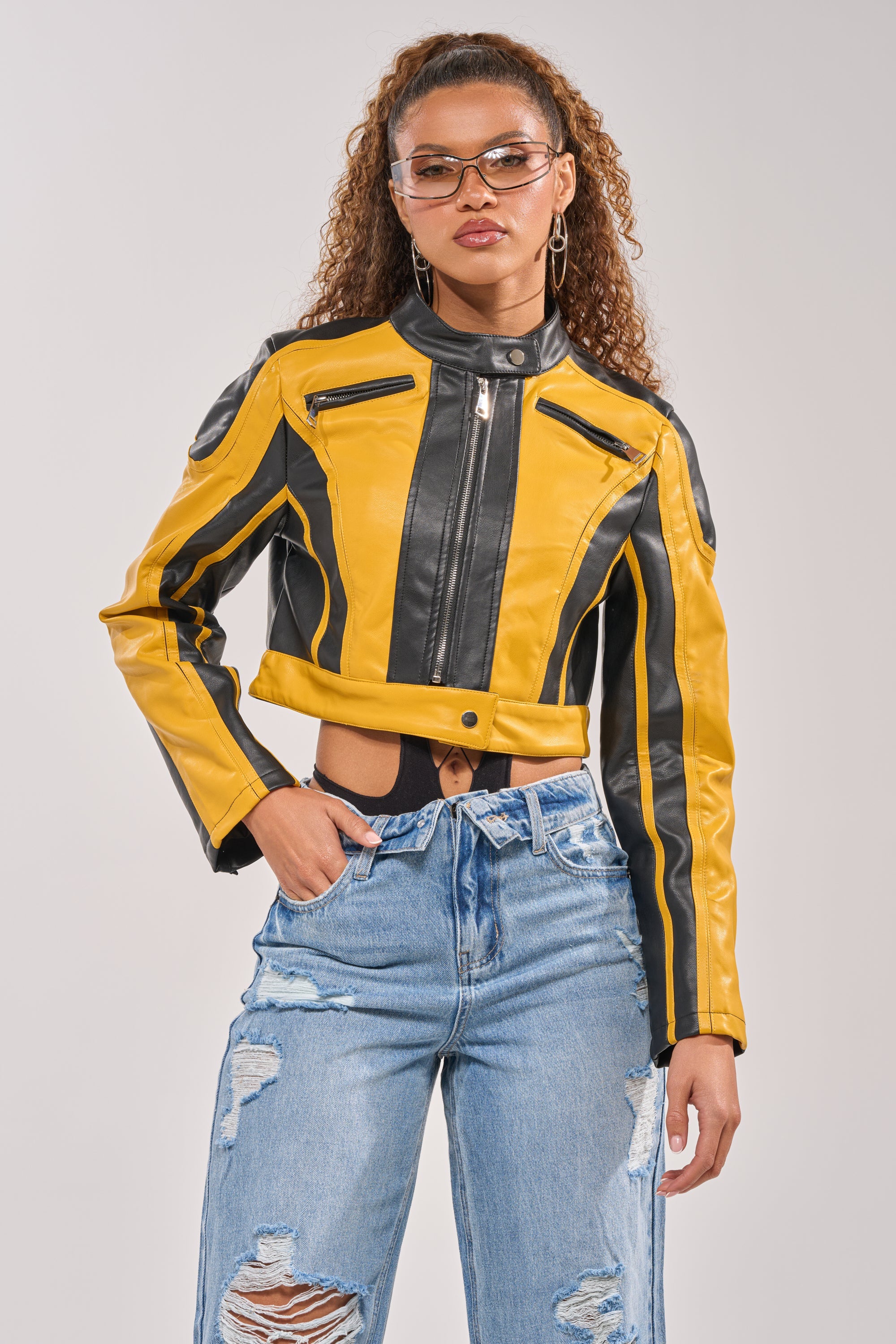 ON YOUR MARKS RACER MOTO IN YELLOW MULTI