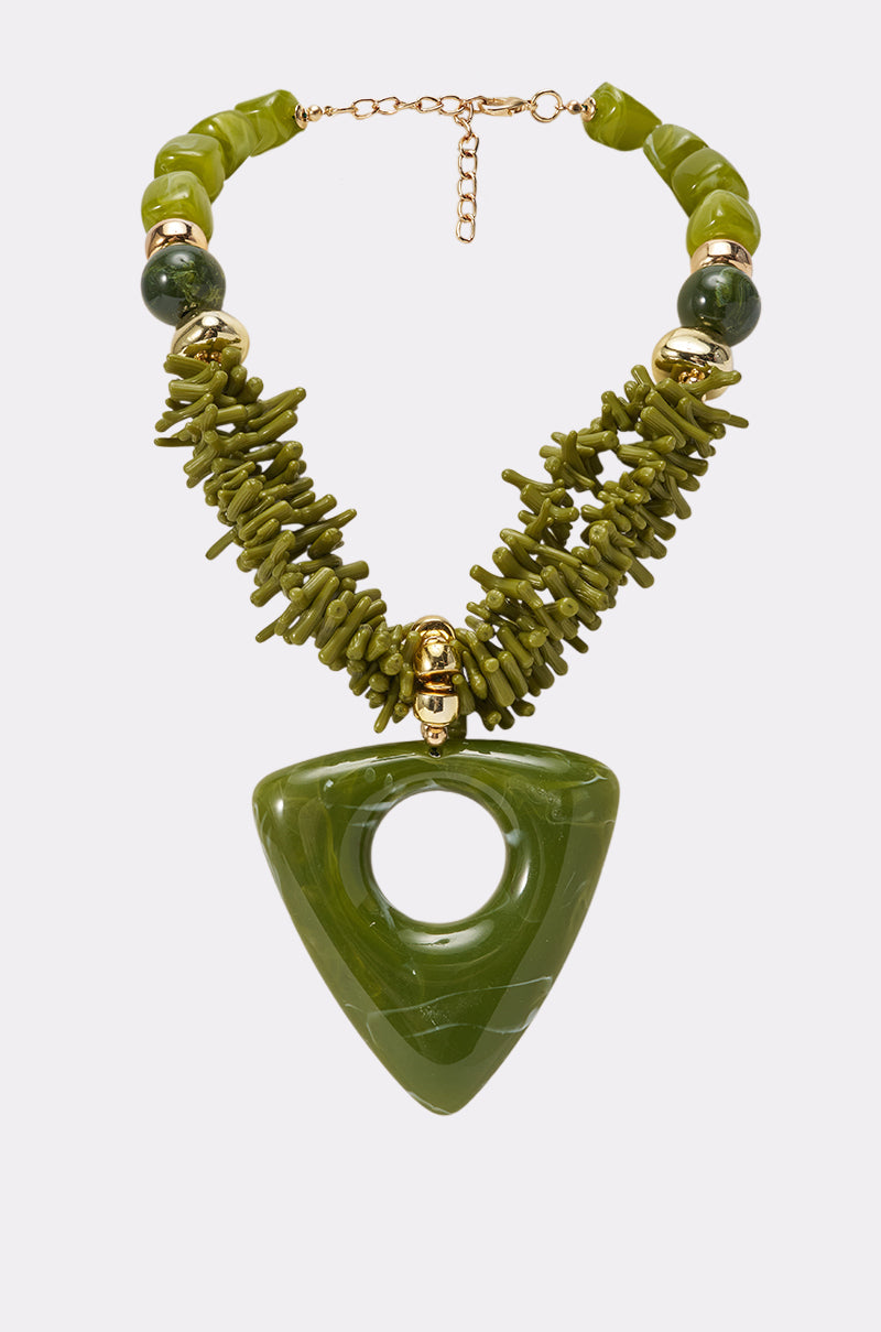 EARTH ANGEL NECKLACE IN GREEN