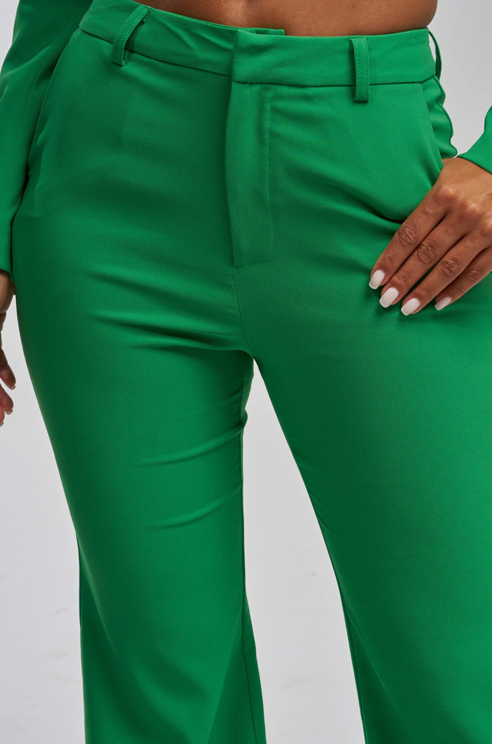JUST YOUR LUCK FLARE TROUSER IN GREEN