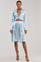 KYLA ICY BLUE SATIN TROUSER