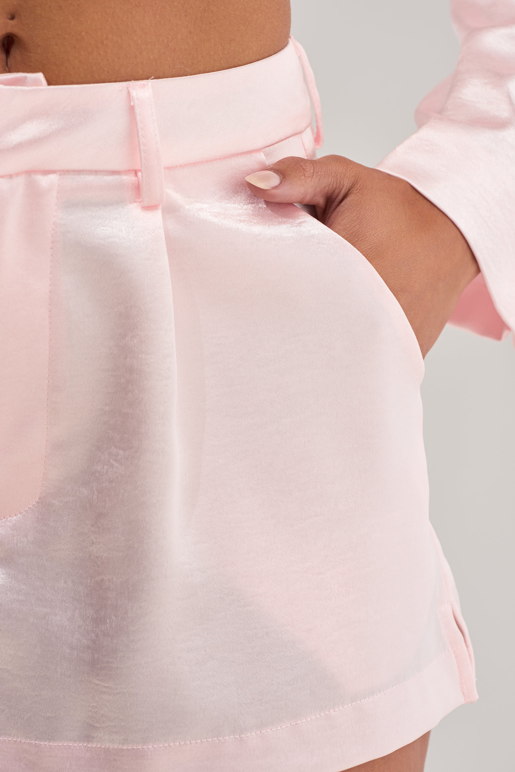 KIKI BABY PINK SATIN SHORT