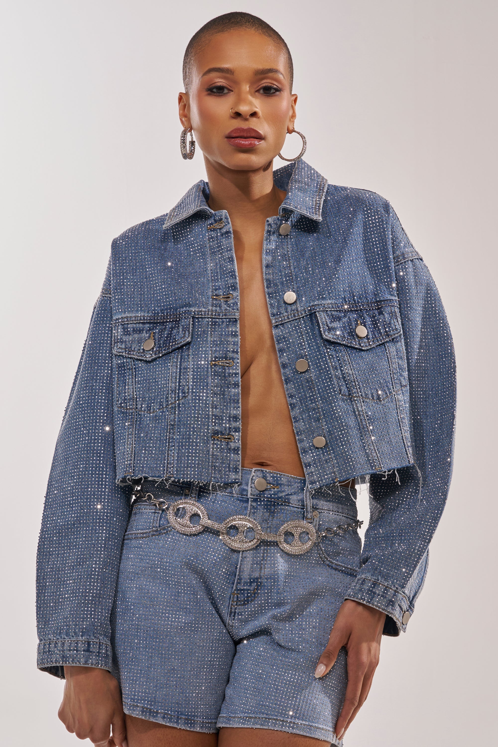 KYLIE EMBELLISHED DENIM JACKET