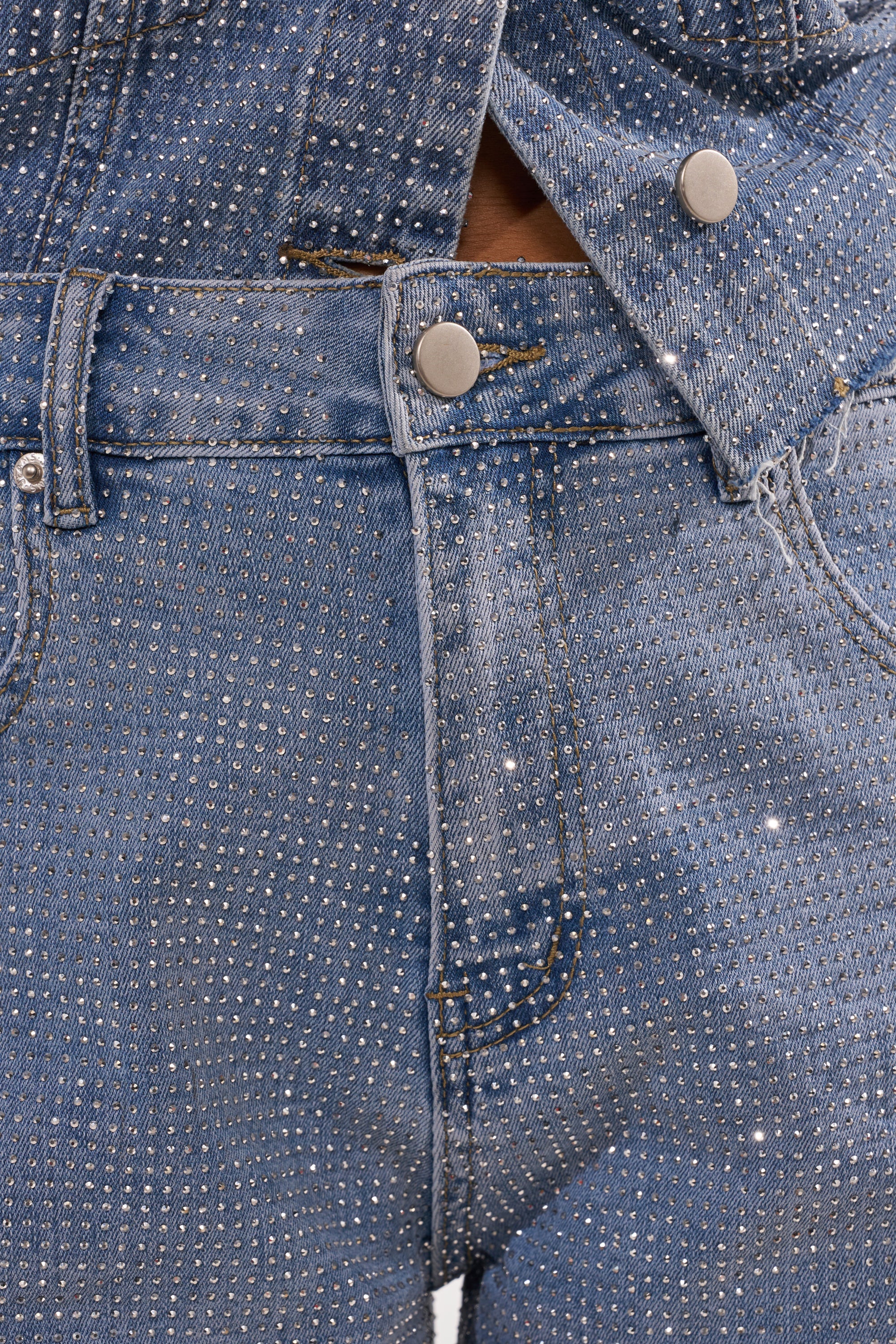 KYLIE EMBELLISHED DENIM SHORT