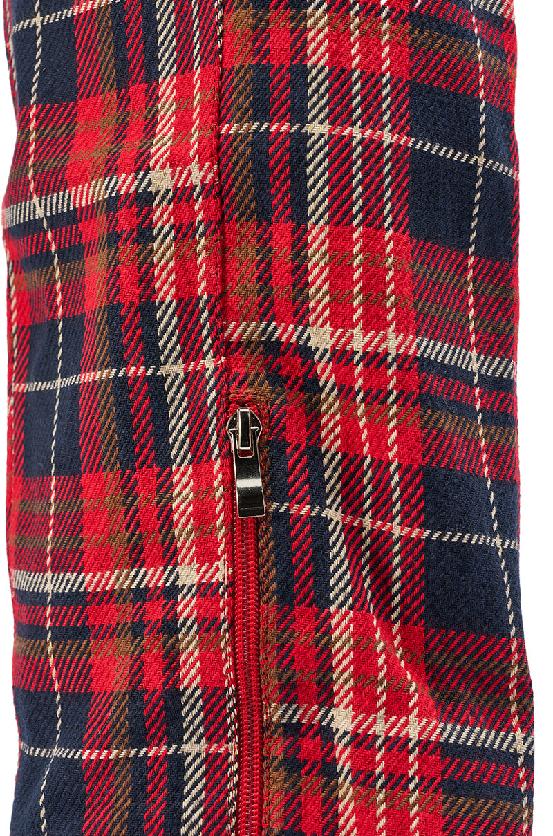 AZALEA WANG LOCHANA MULTI PLAID FLANNEL SEXY BOOT
