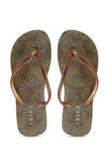 AKIRA LORETA LEOPARD THONG FLIP FLOP