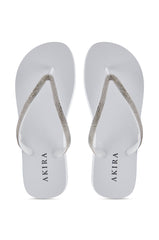 AKIRA LORETA WHITE THONG FLIP FLOP