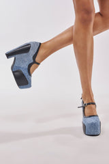AZALEA WANG LYTHA DENIM MARY JANE PUMP