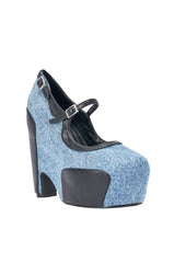 AZALEA WANG LYTHA DENIM MARY JANE PUMP