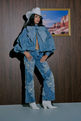 BILLIONAIRE BELLE RHINESTONE AND PEARL JEANS